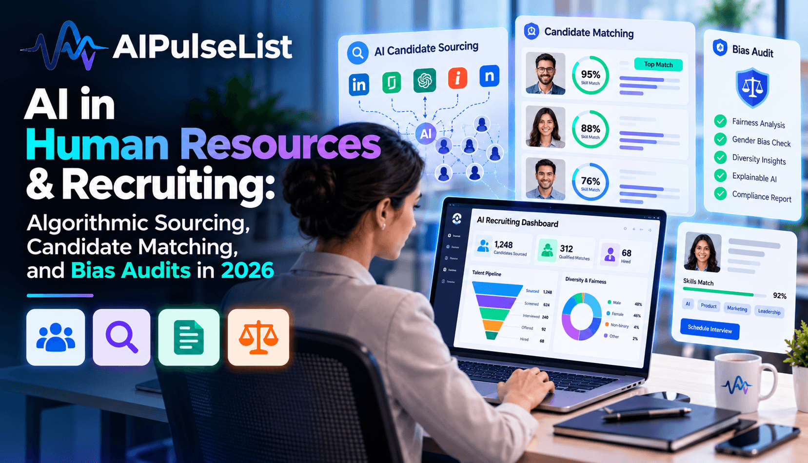 AI in Human Resources & Recruiting: Algorithmic Sourcing, Candidate Matching, and Bias Audits in 2026