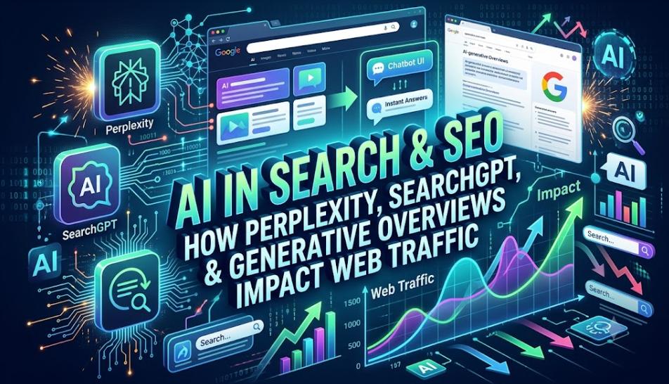AI in Search & SEO: How Perplexity, SearchGPT, and Generative Overviews Impact Web Traffic