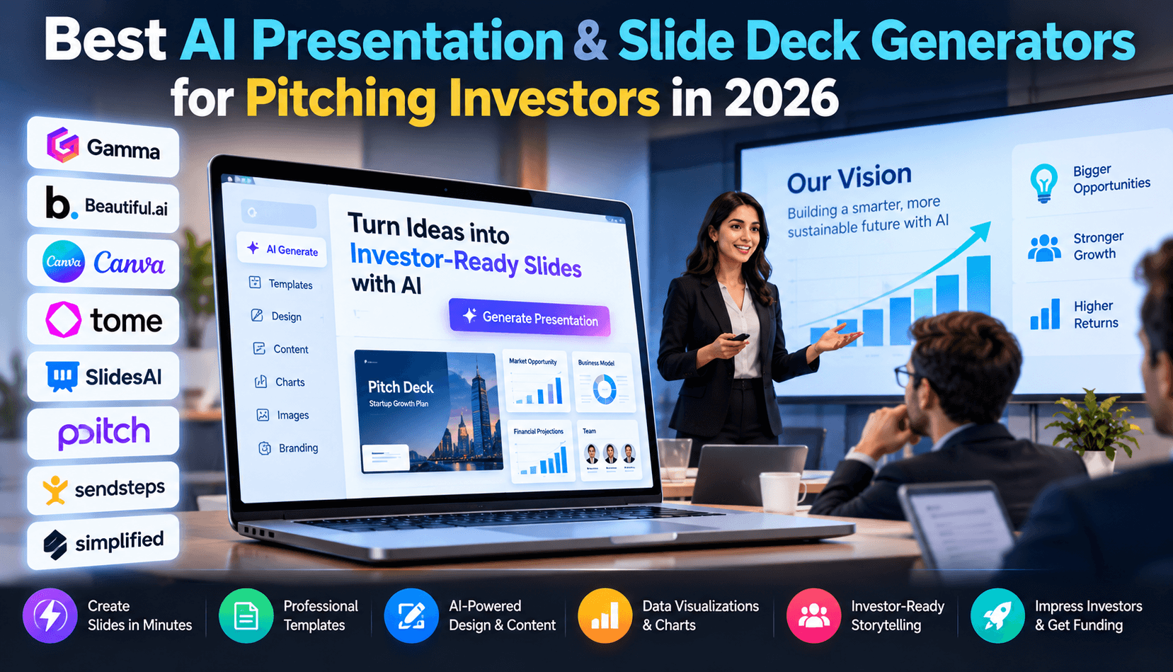 Best AI Presentation & Slide Deck Generators for Pitching Investors in 2026