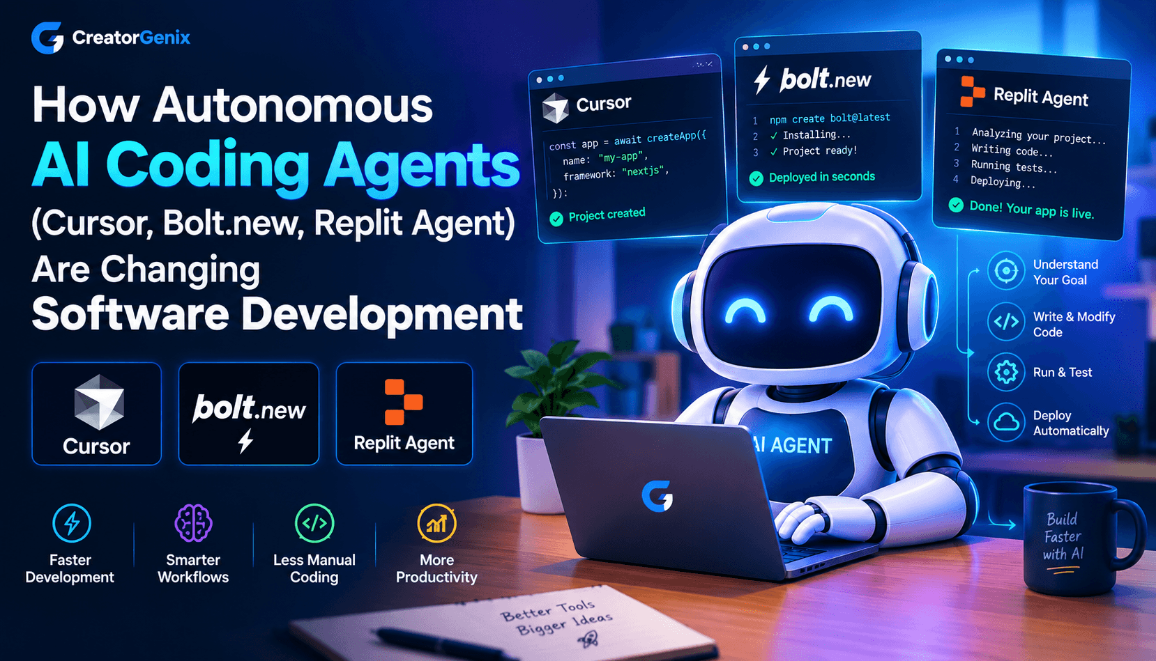 How Autonomous AI Coding Agents (Cursor, Bolt.new, Replit Agent) Are Changing Software Development