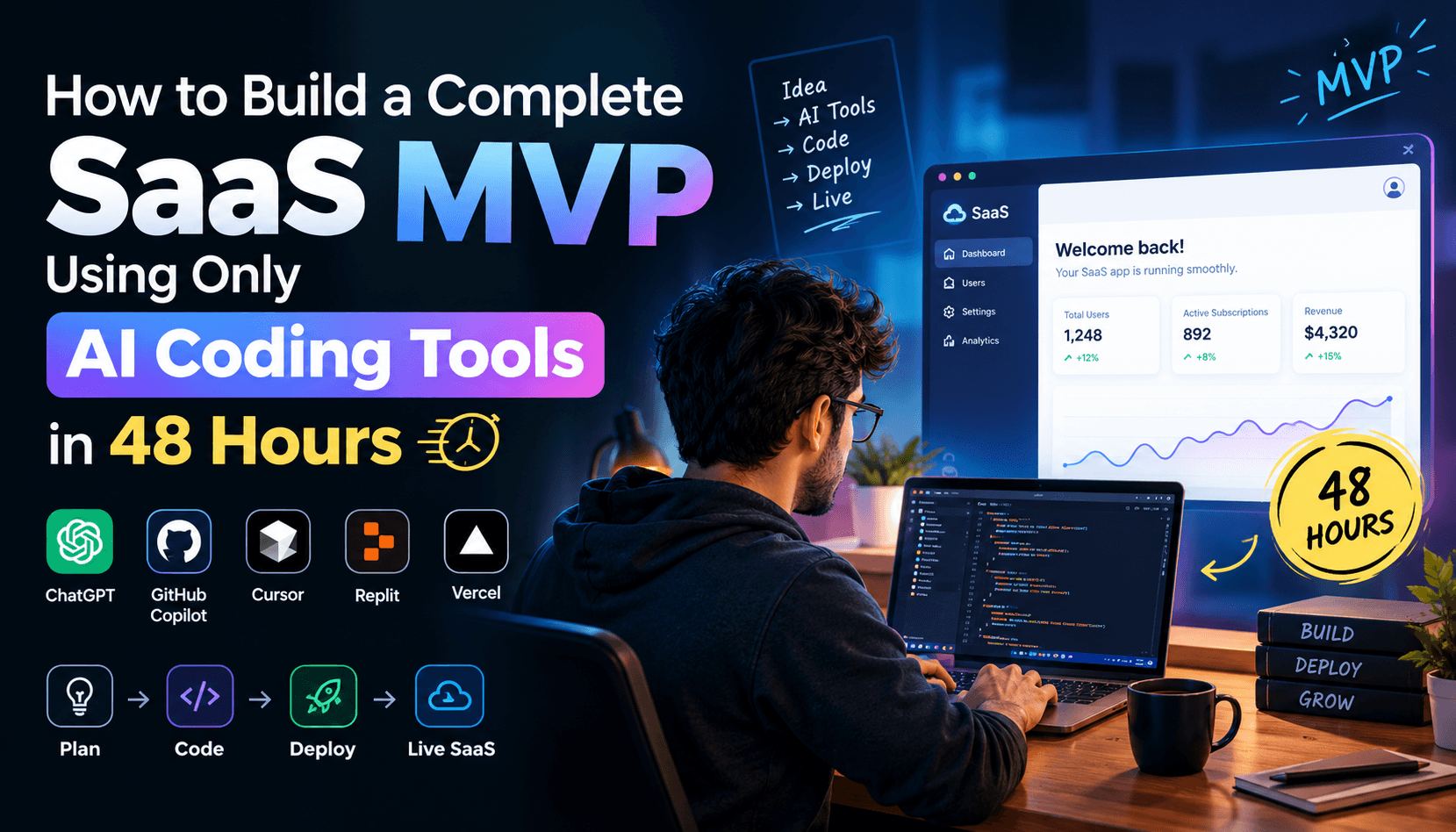 How to Build a Complete SaaS MVP Using Only AI Coding Tools in 48 Hours