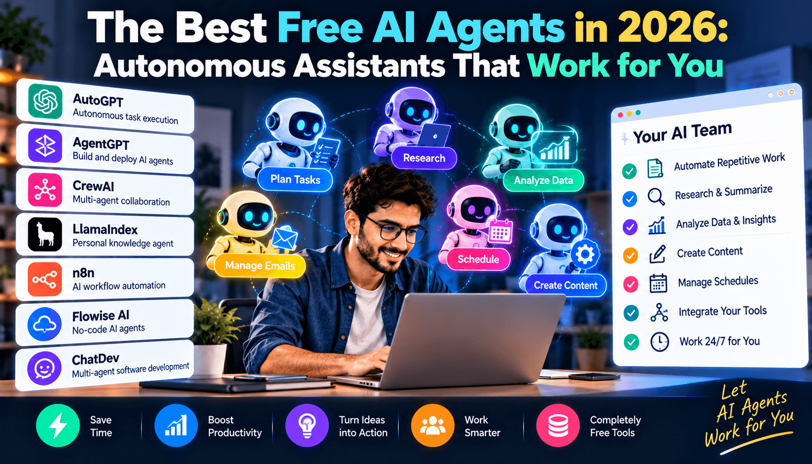 The Best Free AI Agents in 2026: Autonomous Assistants That Work for You