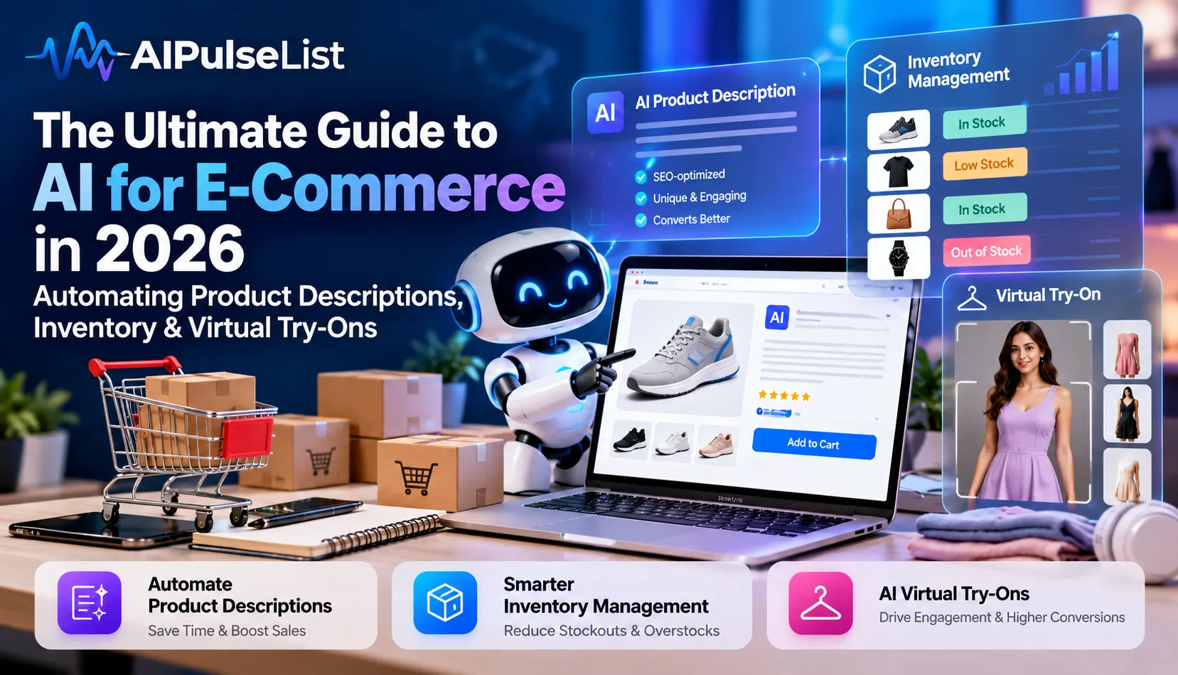 The Ultimate Guide to AI for E-Commerce in 2026: Automating Product Descriptions, Inventory & Virtual Try-Ons